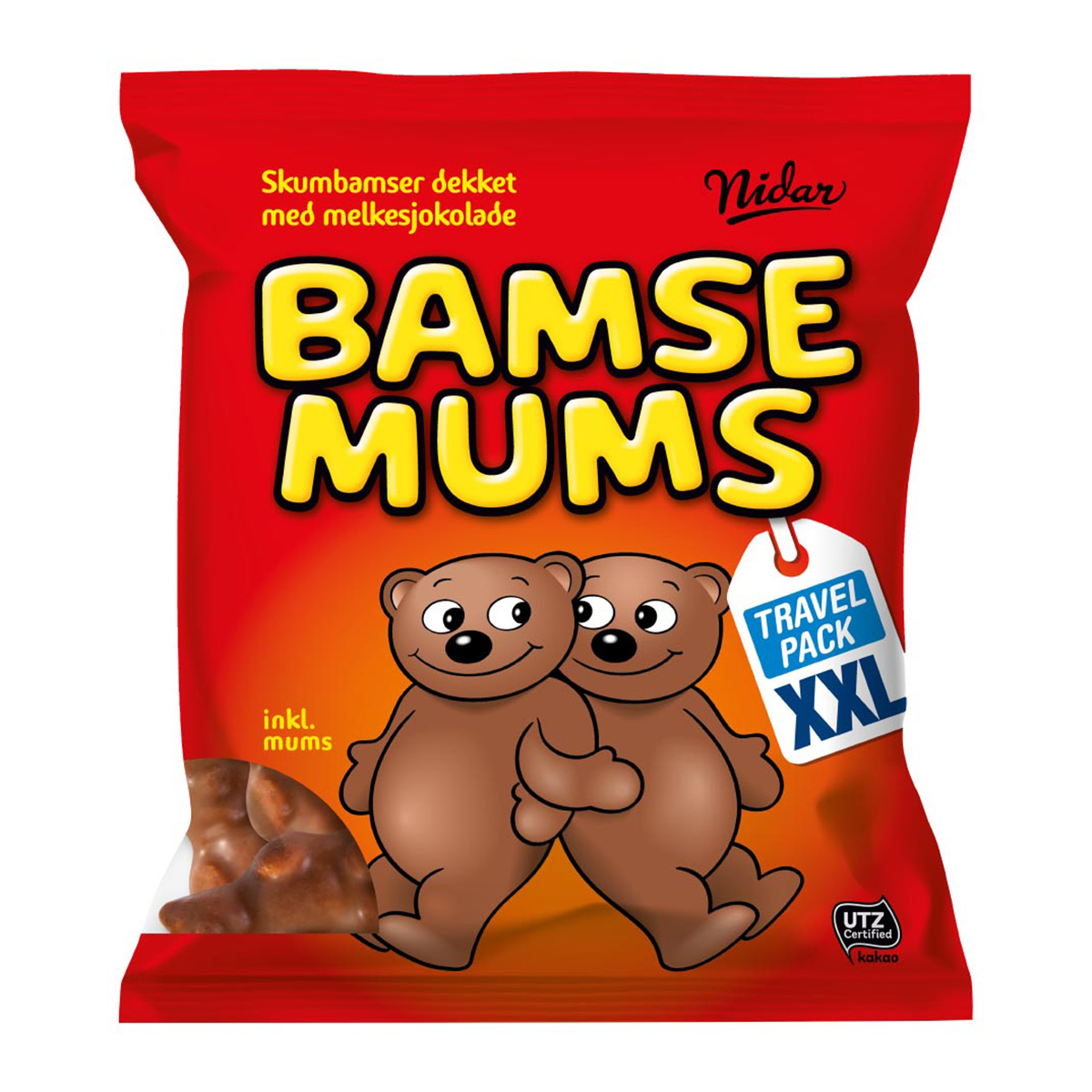 Bamsemums chocolate covered banana marshmallow 400g
