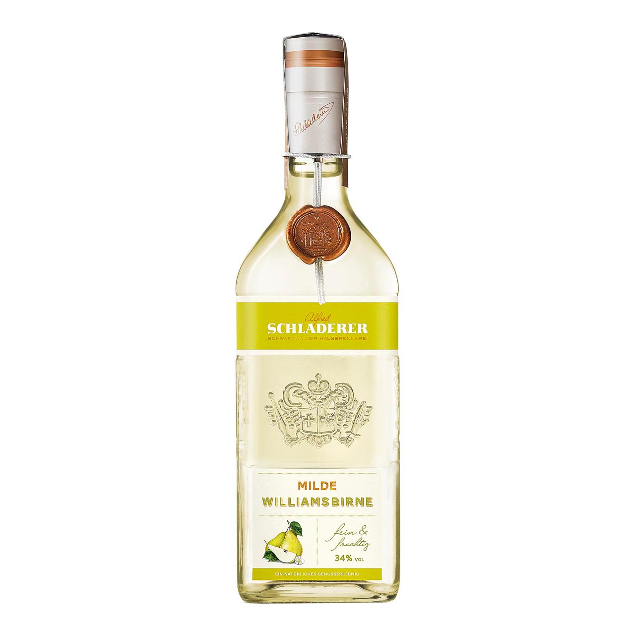 Schladerer milde Williamsbirne 0,7 Liter 34% vol.