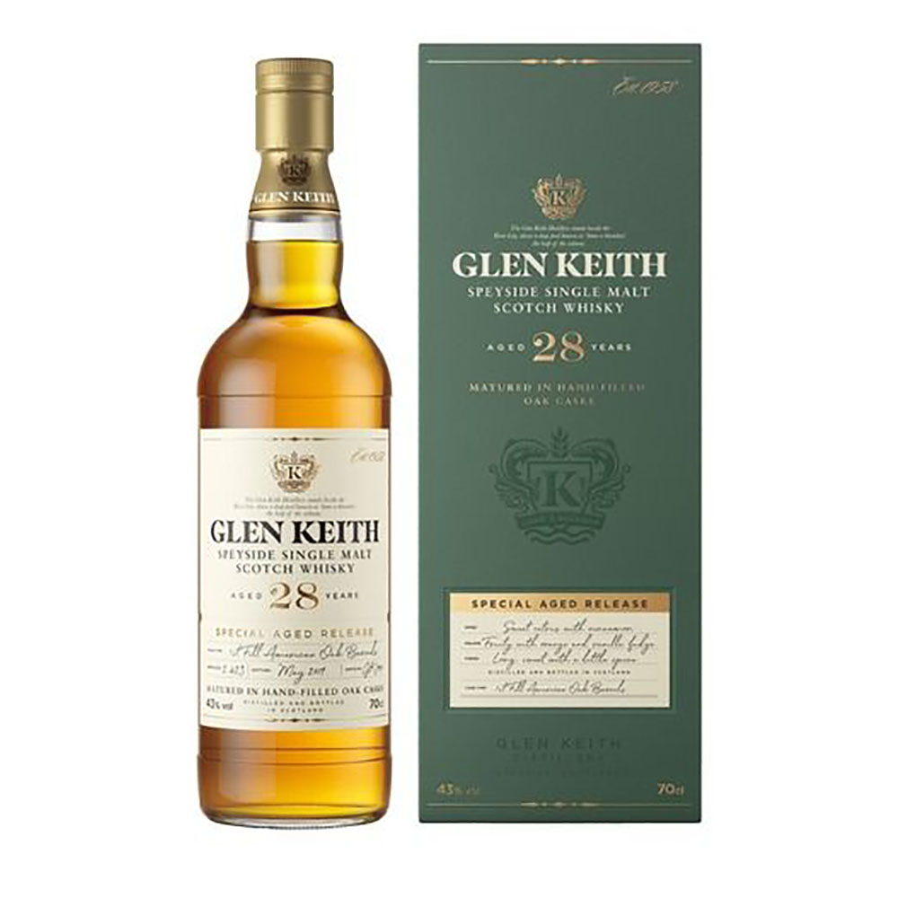 Glen Keith 28 Years Speyside Single Malt 0.7 liters 43% vol. Glen Keith 28 Years Speyside Single Malt 0.7 liters 43% vol.