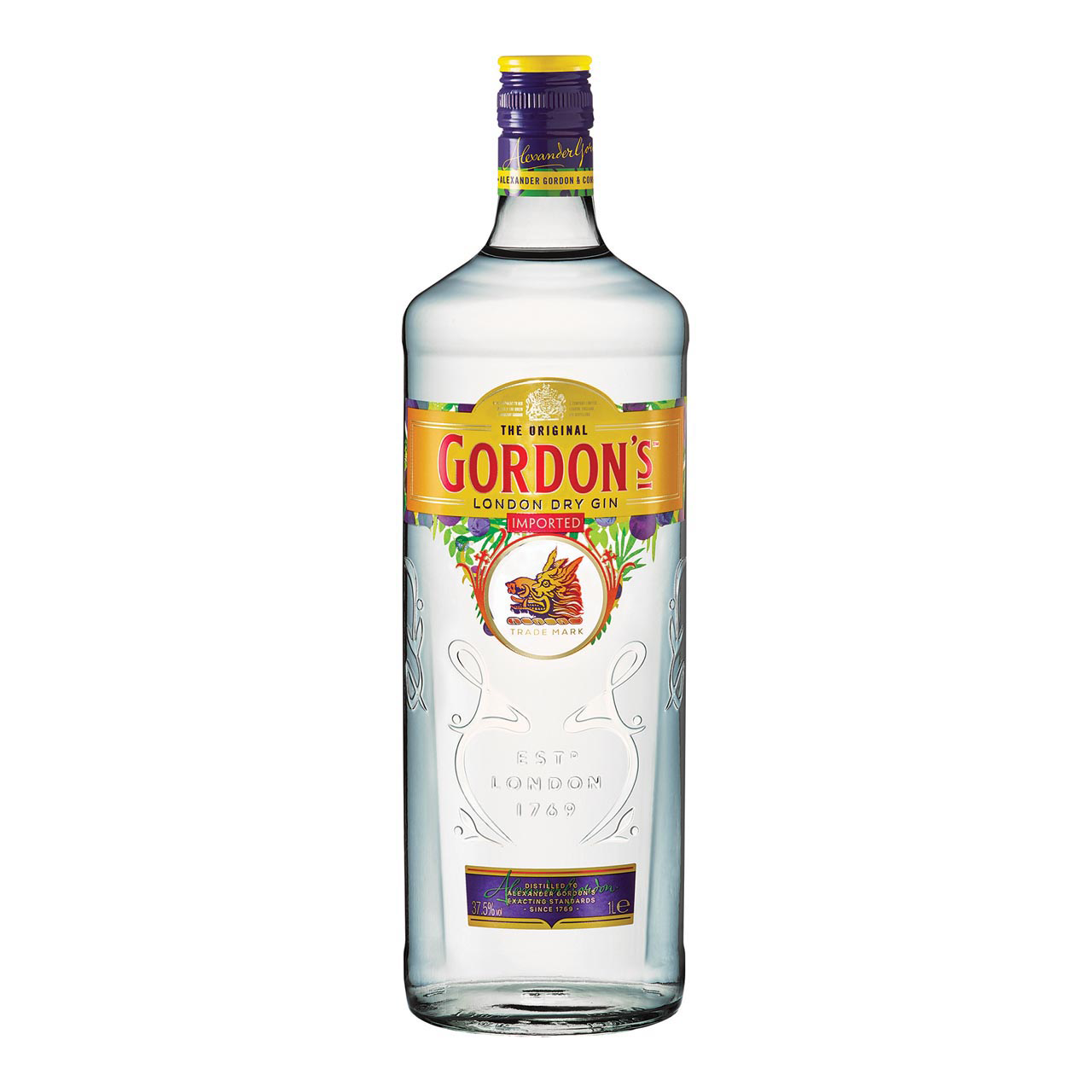 Gordon's London Dry Gin 1 Liter 37,5%vol. Gordon's London Dry Gin 1 Liter 37,5%vol.