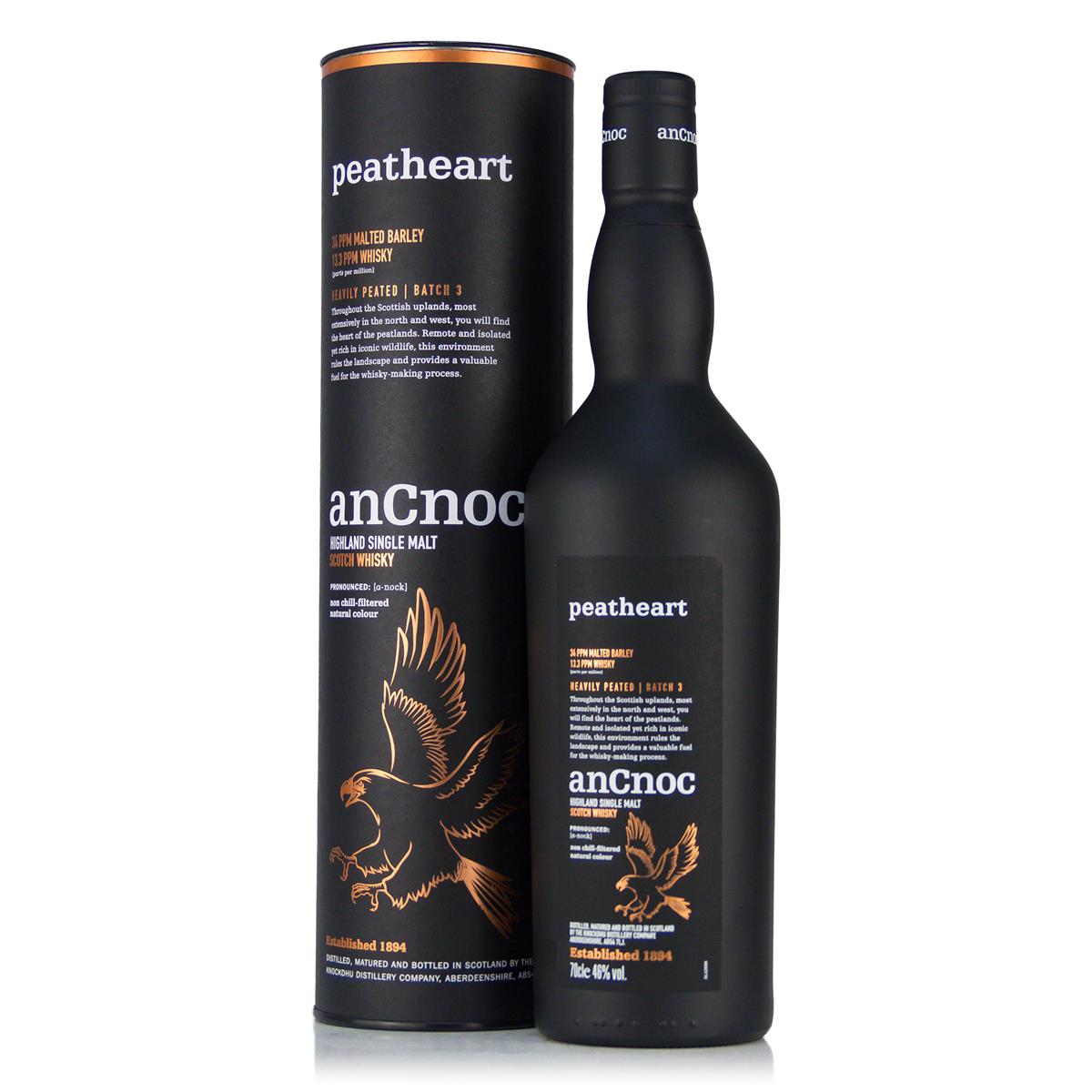 AnCnoc Peatheart Single Malt 46%vol. 0,7 Liter AnCnoc Peatheart Single Malt 46%vol. 0,7 Liter