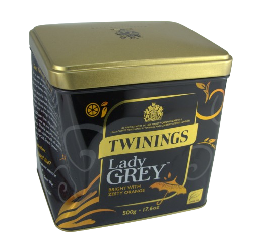 Twinings Lady Grey Zesty Orange in Can 500g