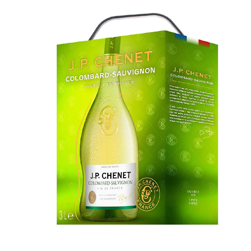 J.P. Chenet Colombard/Sauvignon dry, white (Bag in Box) 3 Liter 11,5%vol. J.P. Chenet Colombard/Sauvignon dry, white (Bag in Box) 3 Liter 11,5%vol.