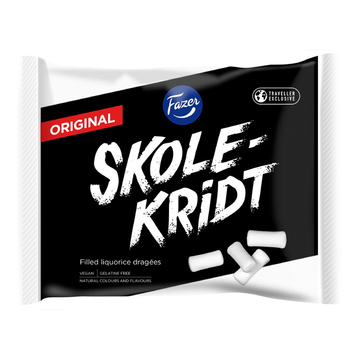 Fazer Skole Kridt Liquorice Bag 400g