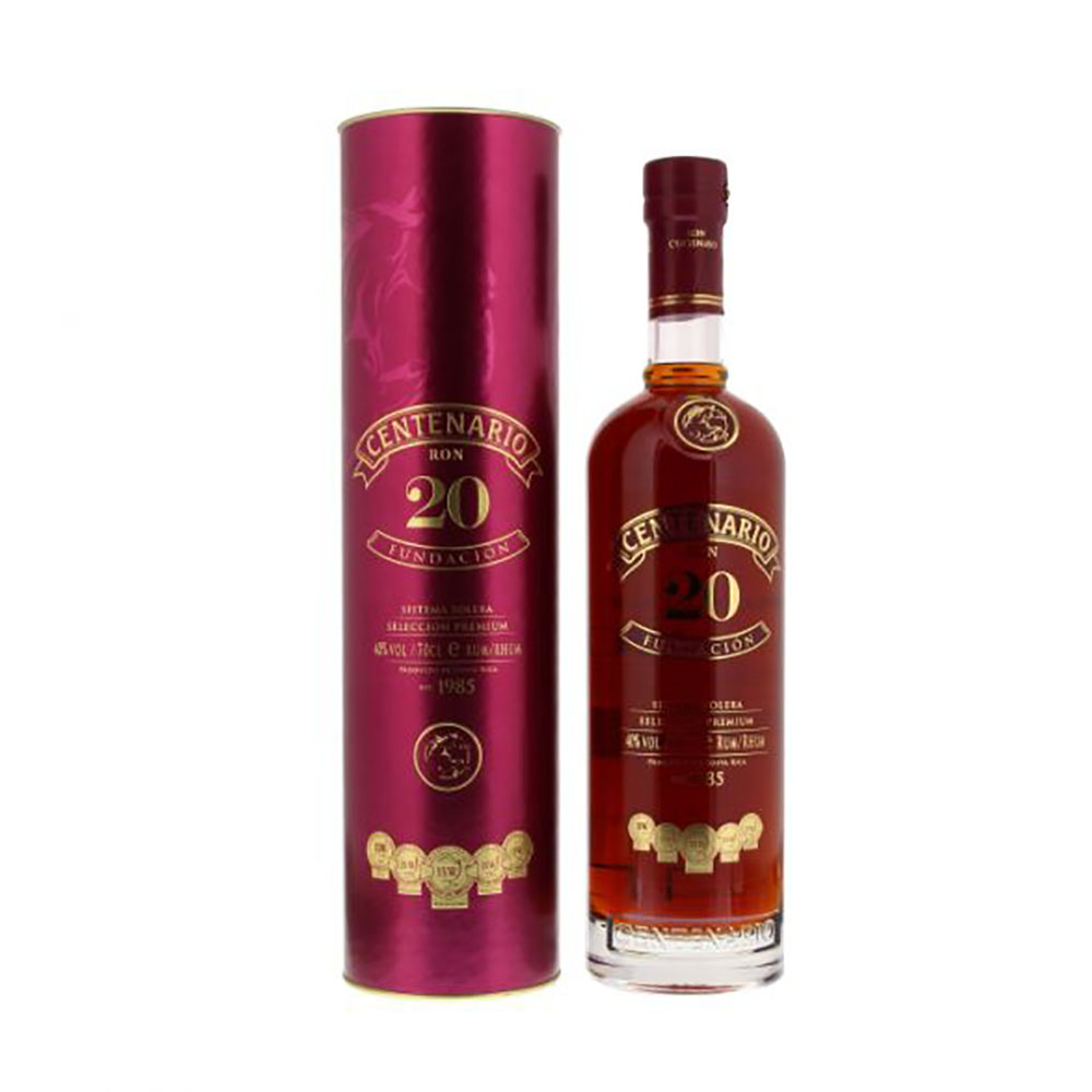 Ron Centenario 20 Years Fundación 0,7 Liter 40%vol. Ron Centenario 20 Years Fundación 0,7 Liter 40%vol.