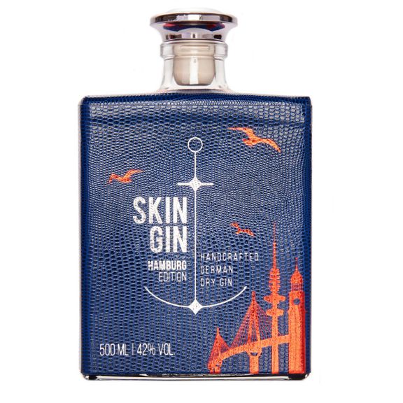 Skin Gin Dry Gin  Hamburg Edition Blue 42%vol. 0,5 Liter