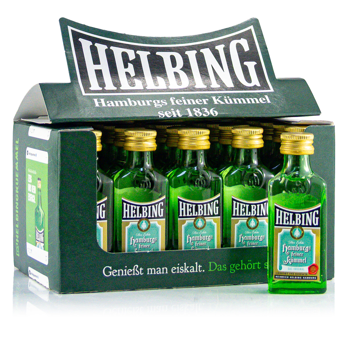 Helbings Hamburgs Feiner Kümmel 25 Flaschen je 0,02 Liter in Box 35%vol.