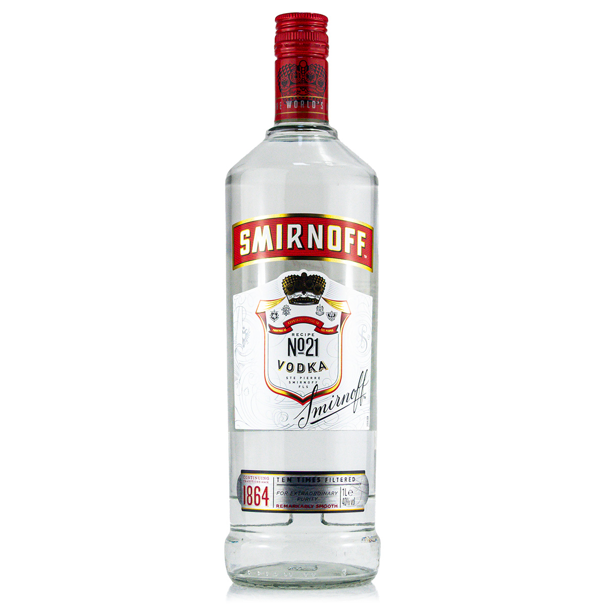 Smirnoff Red Triple Distilled 1 Liter 40%vol.