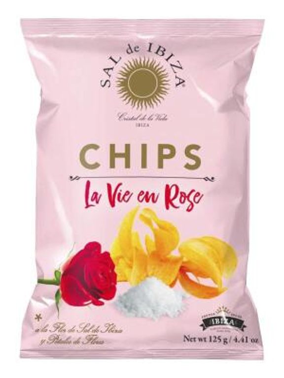 Sal de Ibiza Chips "La Vie En Rose" 125g