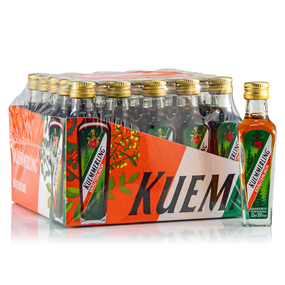 Kümmerling Kräuterlikör 25 Flaschen je 0,02 Liter in Box 35%vol.