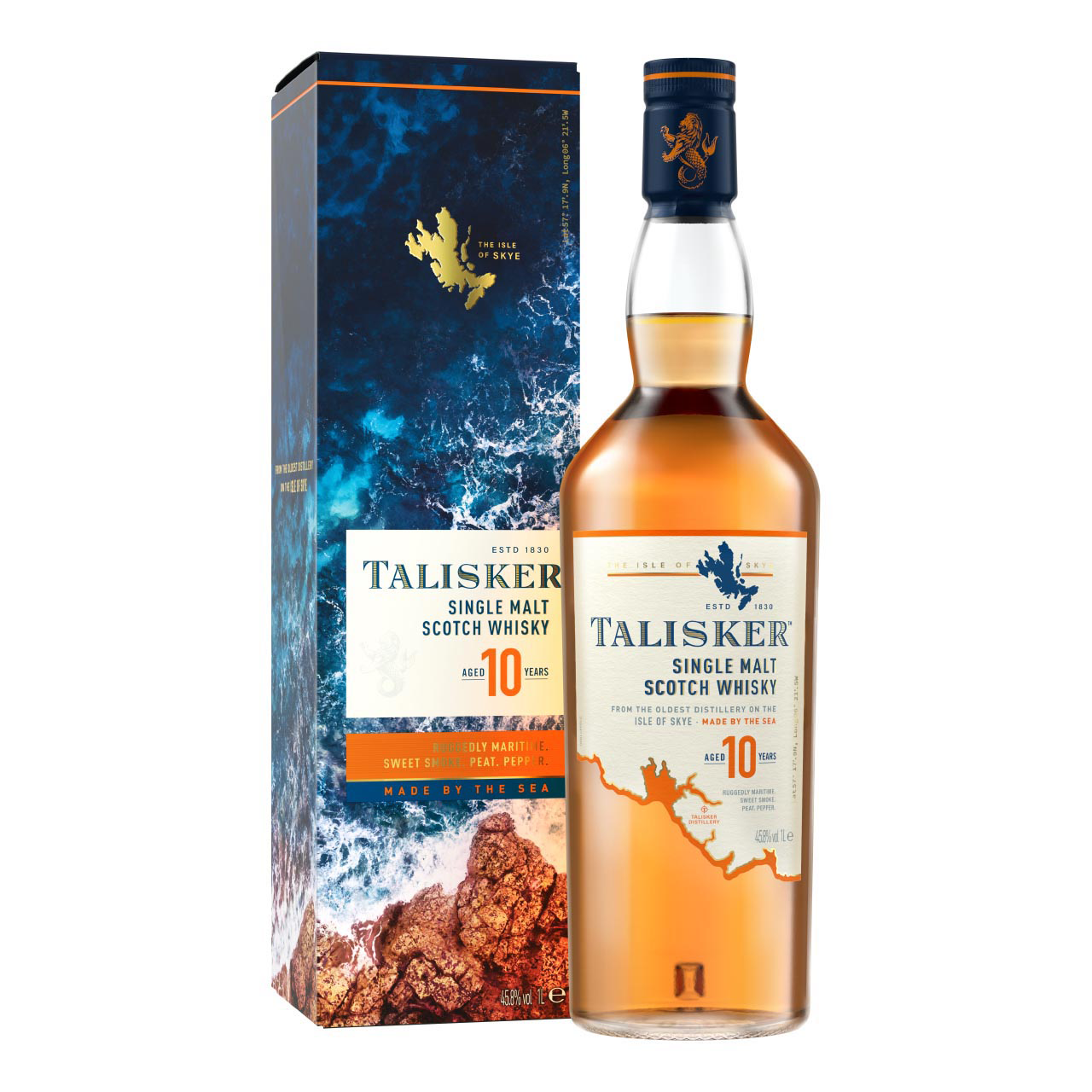 Talisker 10 years 1 liter 45.8% vol. Talisker 10 years 1 liter 45.8% vol.