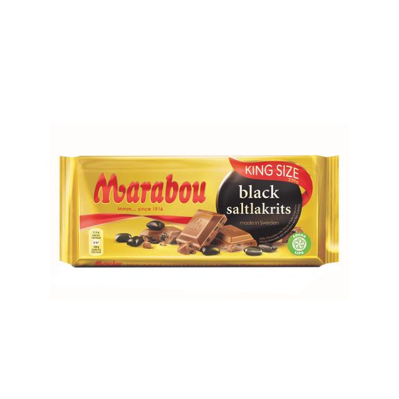 Marabou Milkchocolate with Saltliquoricepieces 220g