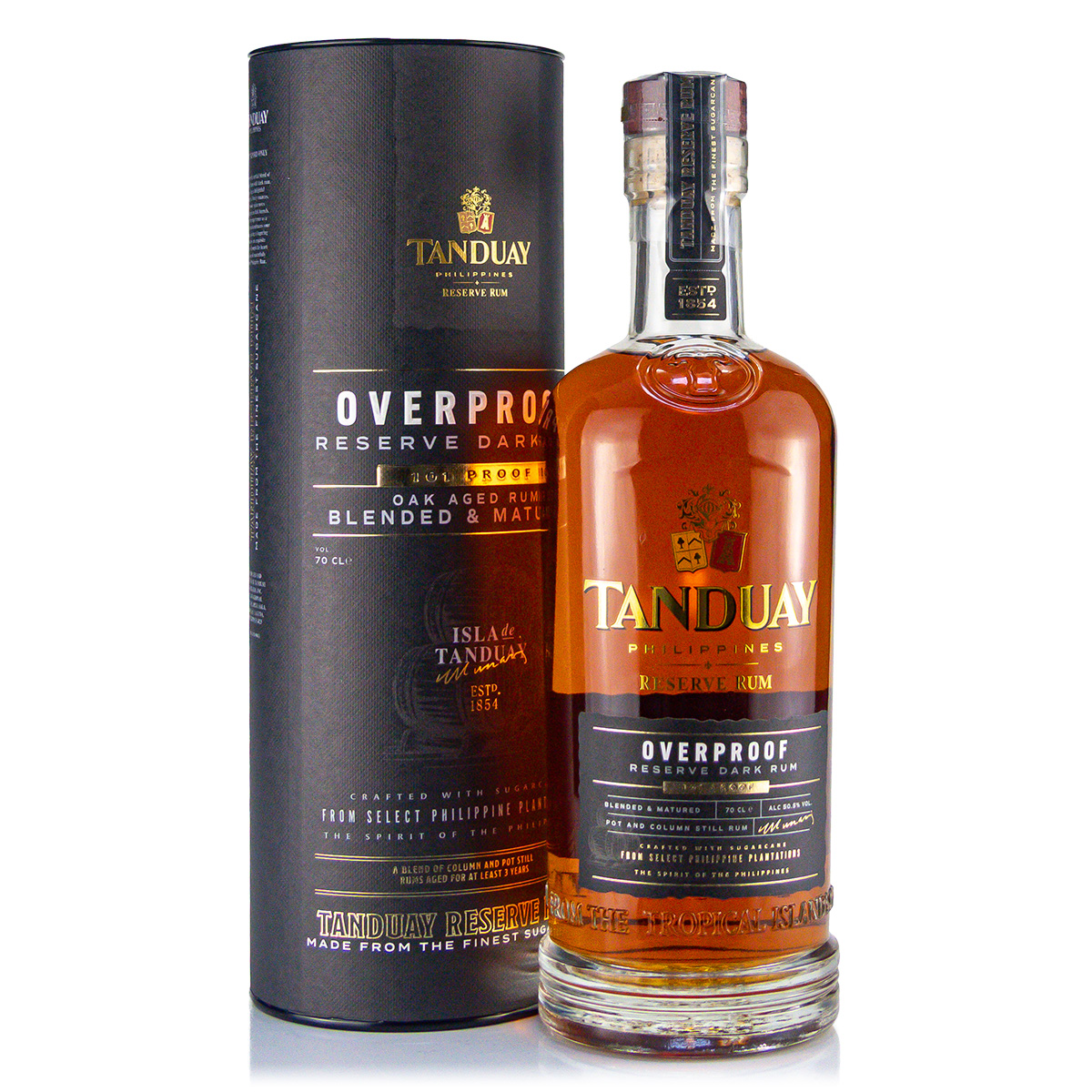 Tanduay Dark Overproof Rum 50,5%vol 0,7 Liter
