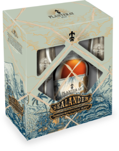 Planteray Sealander Set +2 Glasses 40%vol. 0,7 Liter