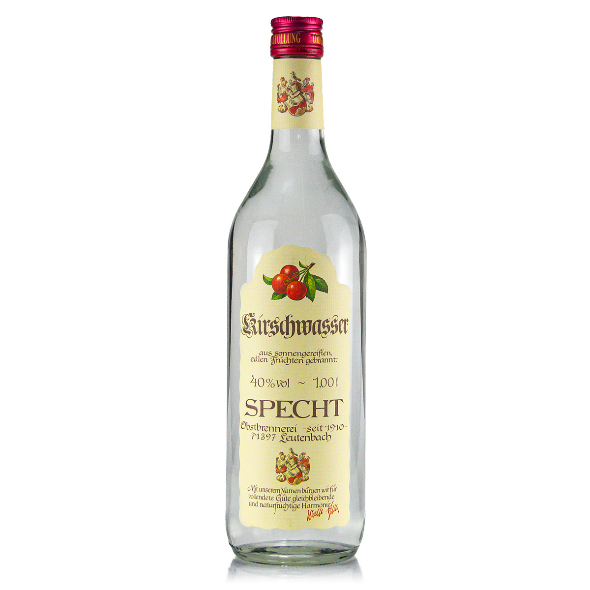 Specht Kirschwasser 40%vol. 1 Liter