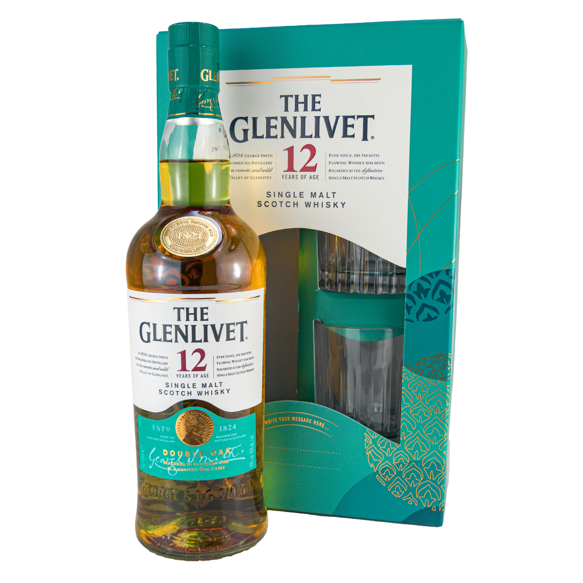 Glenlivet 12 Jahre 0,7 Liter 40%vol.SET+ 2 Gläser Glenlivet 12 Jahre 0,7 Liter 40%vol.SET+ 2 Gläser