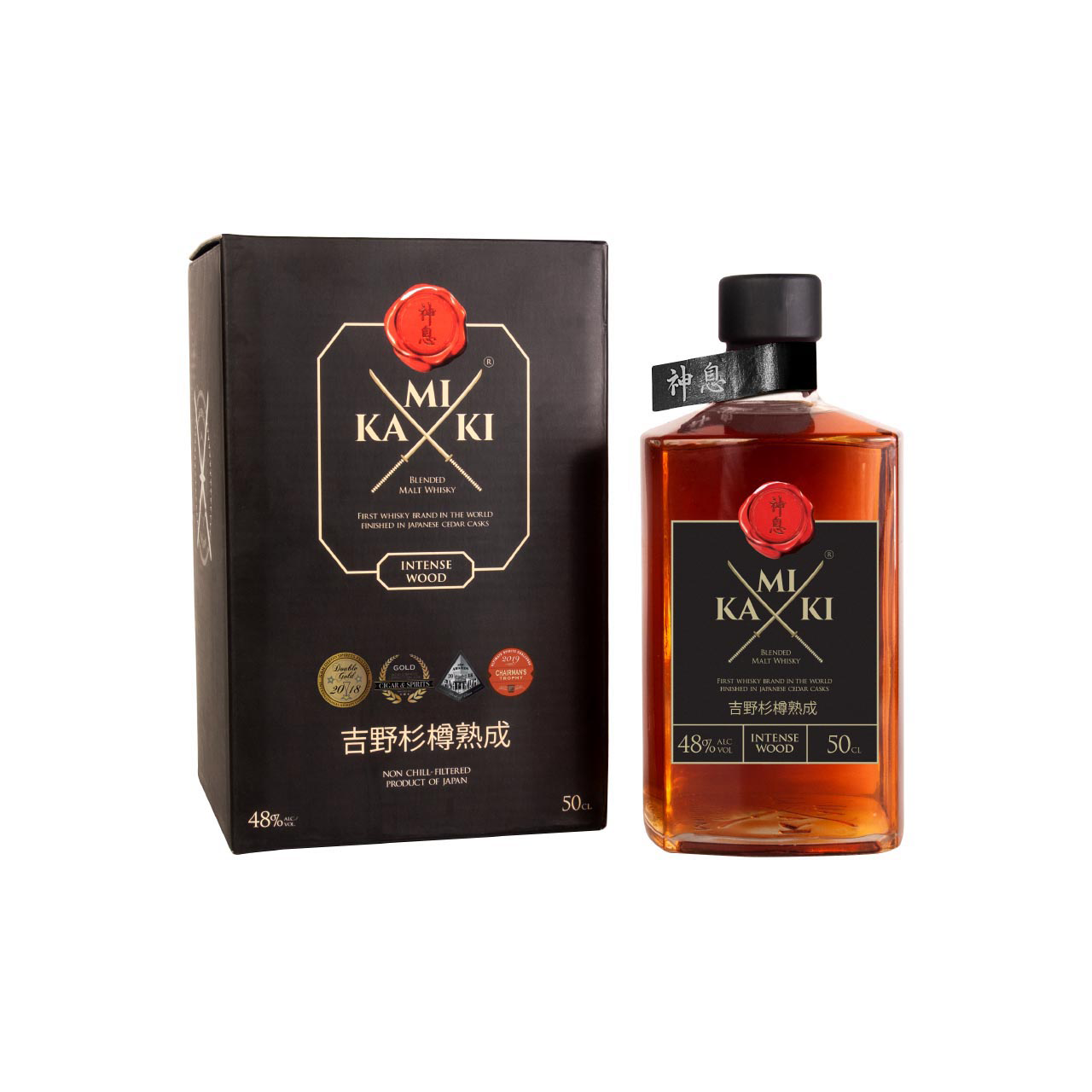 Kamiki Intense Dark Wood Extra Aged 0.5 liters 48% vol. Kamiki Intense Dark Wood Extra Aged 0.5 liters 48% vol.