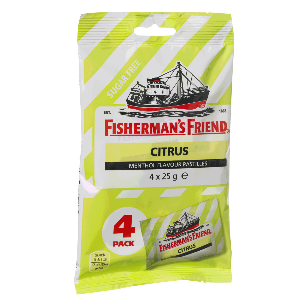Fishermans Friend Citrus 4 x 25g Fishermans Friend Citrus 4 x 25g