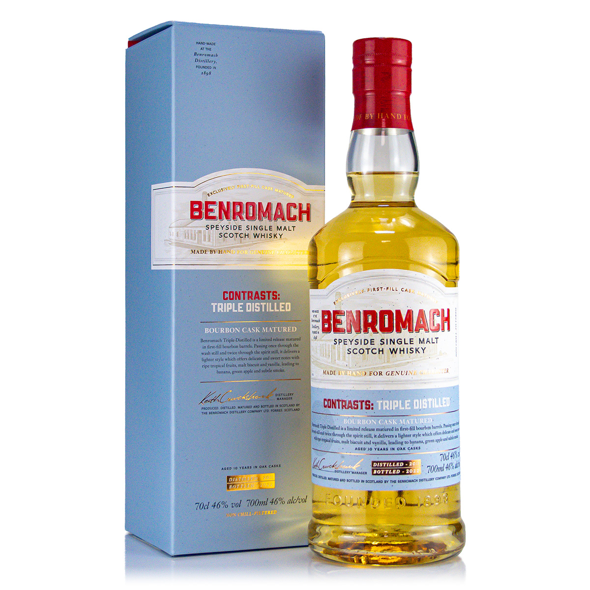 Benromach Contrasts Triple Distilled 2011/2022 Speyside Whisky 46%vol. 0,7 Liter