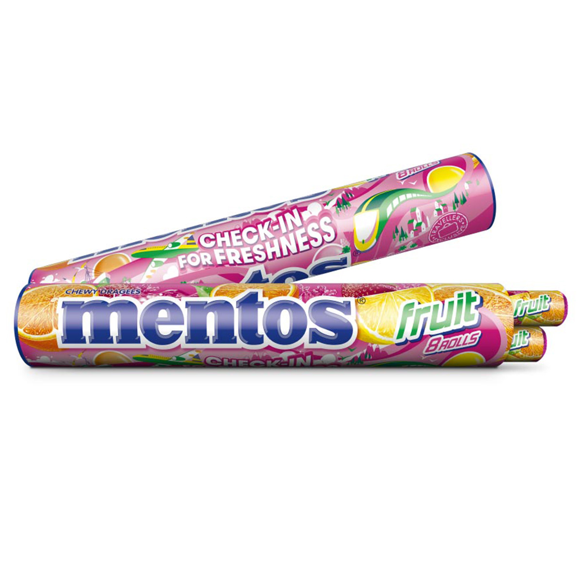 Mentos Jumboroll Fruit 8x37g