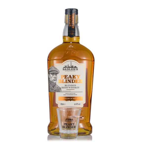 Peaky Blinder Irish Whiskey 0.7 liters 40% vol. + Shot-Glas 