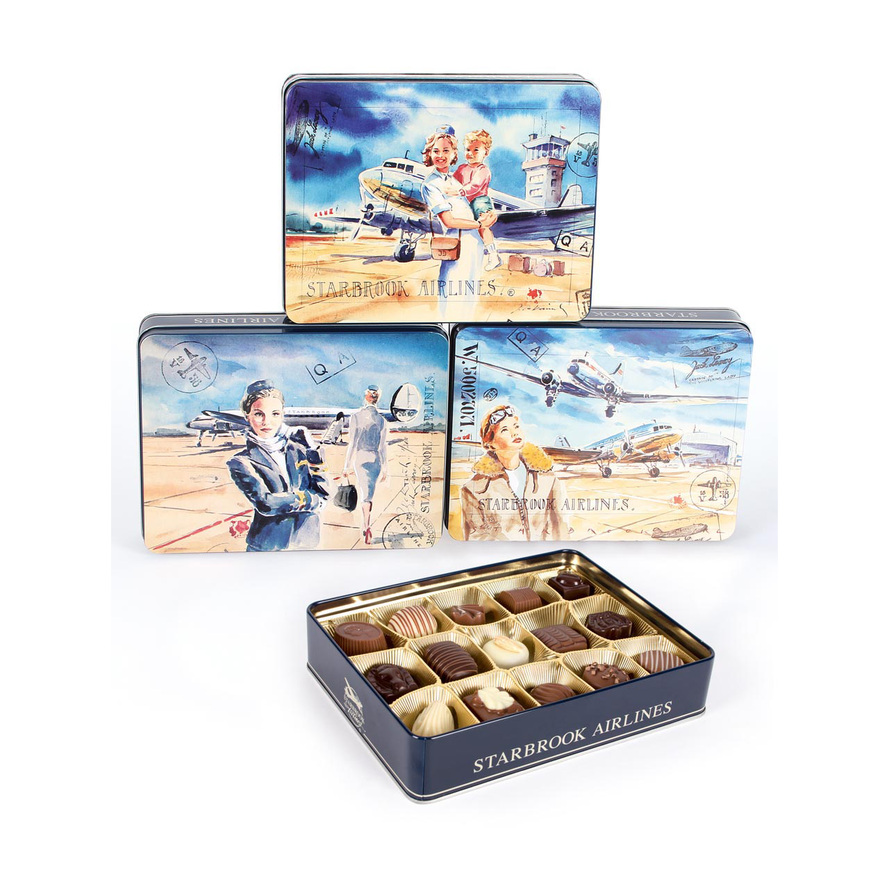 Starbrook Tin with Chocolates 200g Starbrook Tin with Chocolates 200g