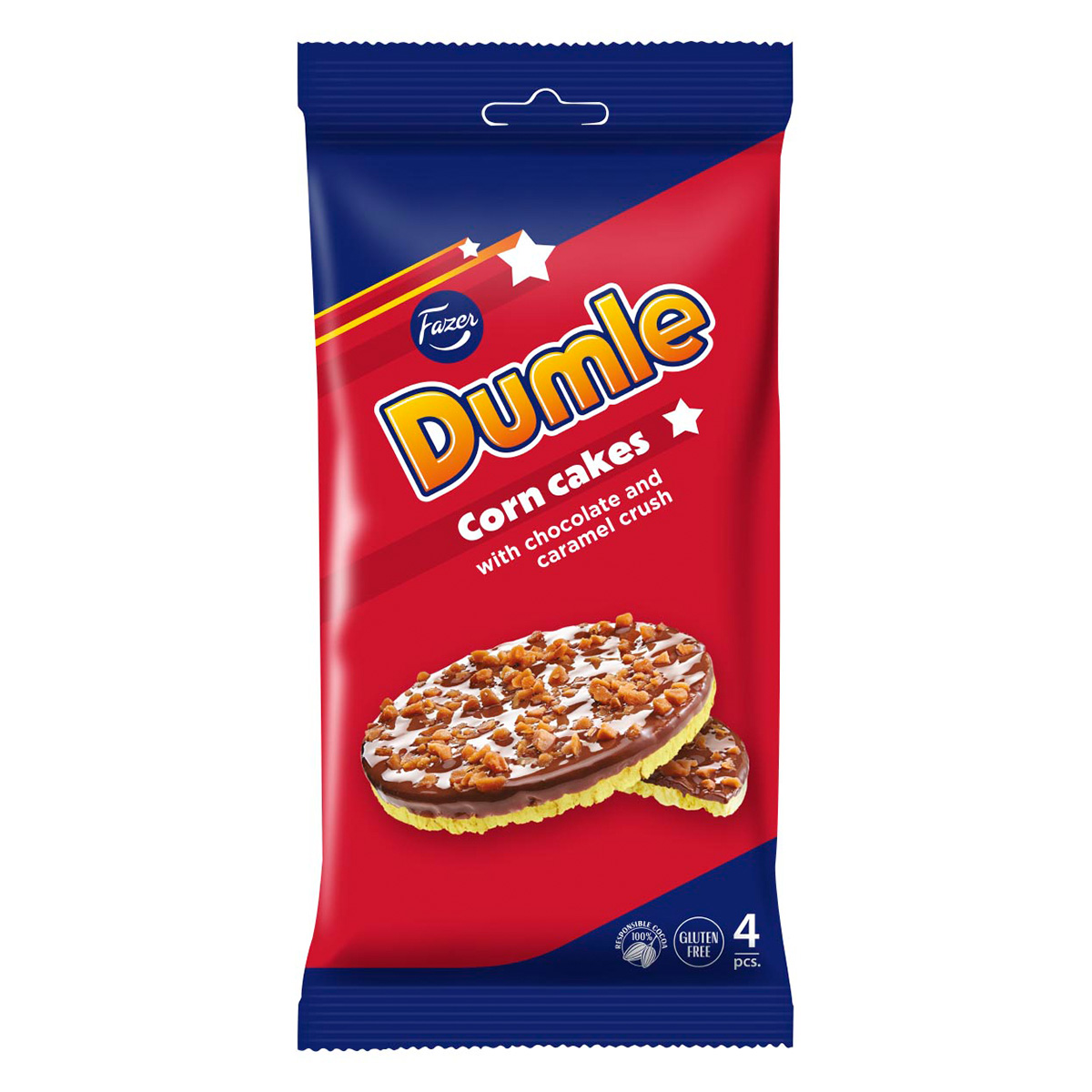 Fazer Dumle Maiswaffeln mit Karamell 66g