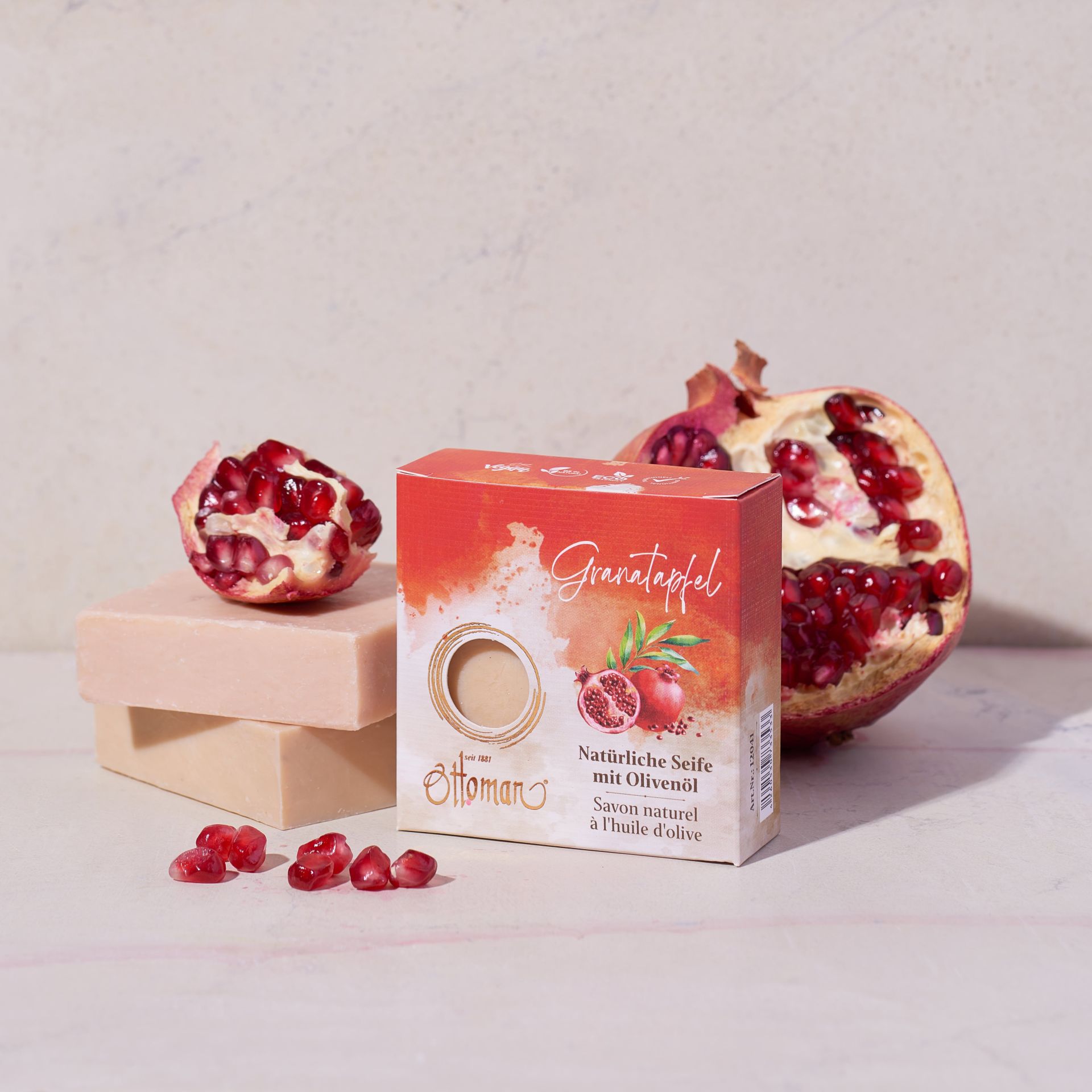 Natural olive oil soap pomegranate 110g