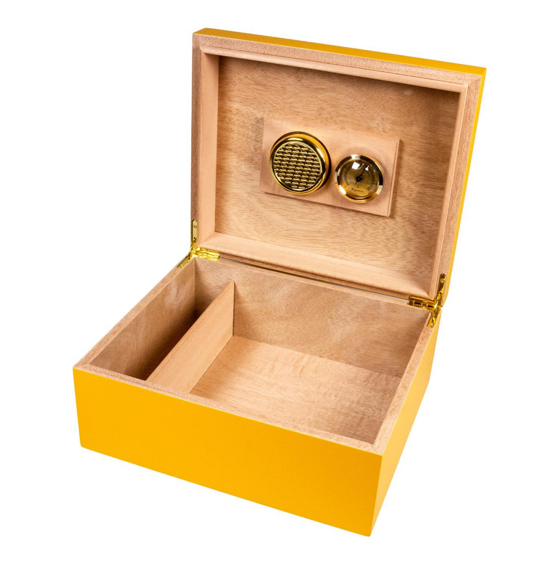 Humidor "Che" yellow/matt for approx. 40 cigars Humidor "Che" yellow/matt for approx. 40 cigars