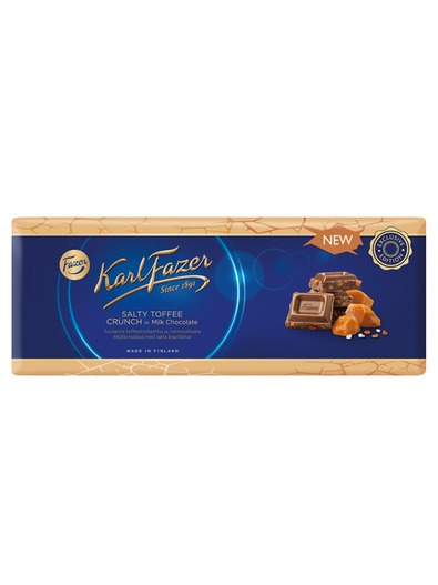 Karl Fazer Milk Chocolate with Salty Toffee Crunch 250g