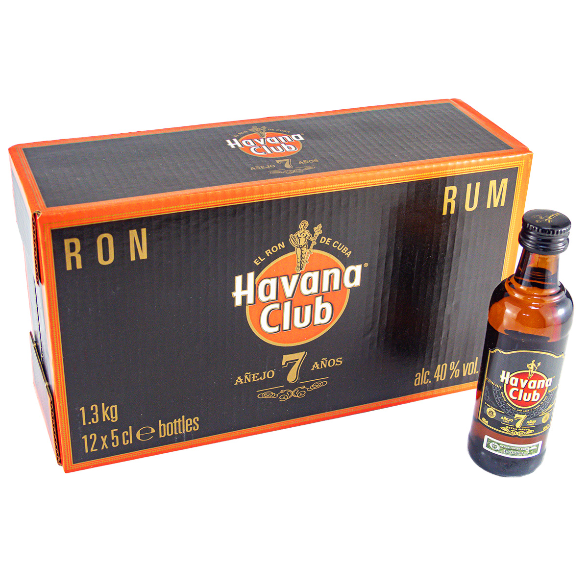 Havana Club Anejo 7 Jahre 12 Flaschen je 0,05 Liter in Box 40%vol.