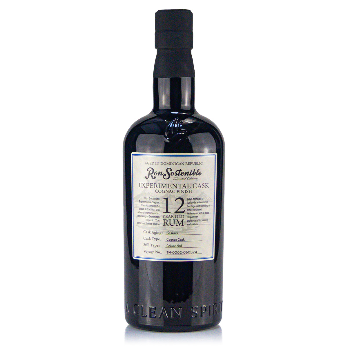 Ron Sostenible 12 Years Cognac Cask 43%. 0,7 Liter