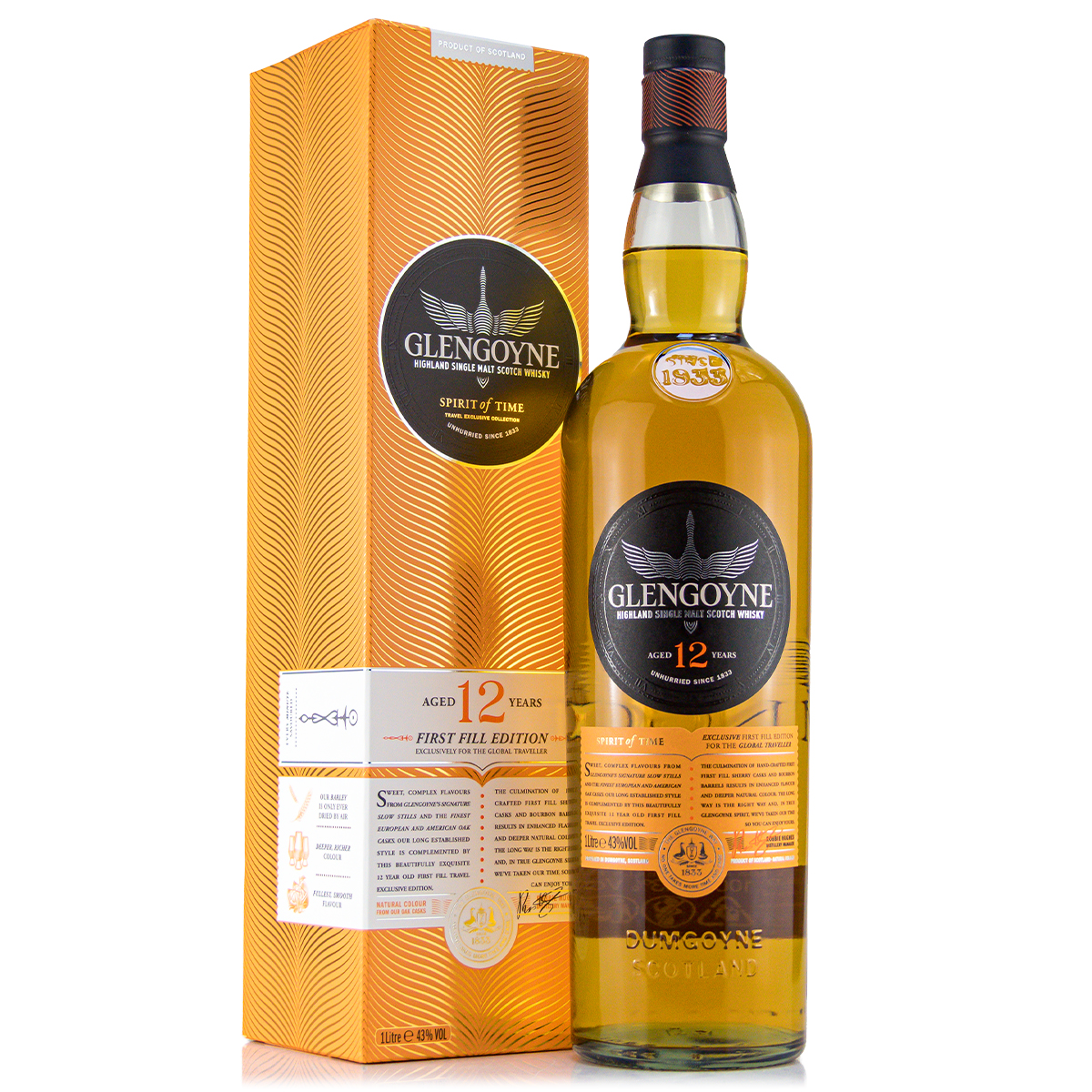 Glengoyne 10 Years First Fill Edition 46%vol. 1Liter Glengoyne 10 Years First Fill Edition 46%vol. 1Liter