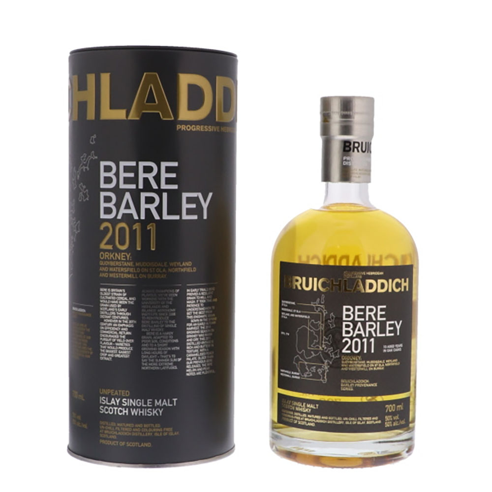 Bruichladdich Bere Barley 2011 0,7 Liter 50%vol. Bruichladdich Bere Barley 2011 0,7 Liter 50%vol.