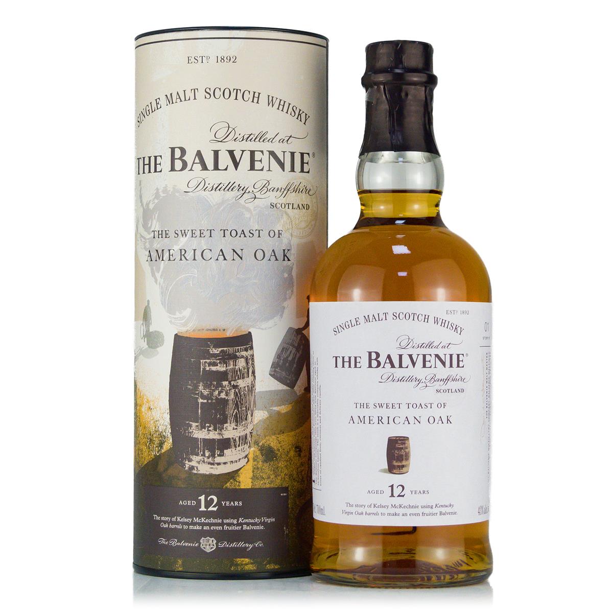 The Balvenie 12 Y.O. Sweet Toast of American Oak 43%vol. 0,7 Liter The Balvenie 12 Y.O. Sweet Toast of American Oak 43%vol. 0,7 Liter