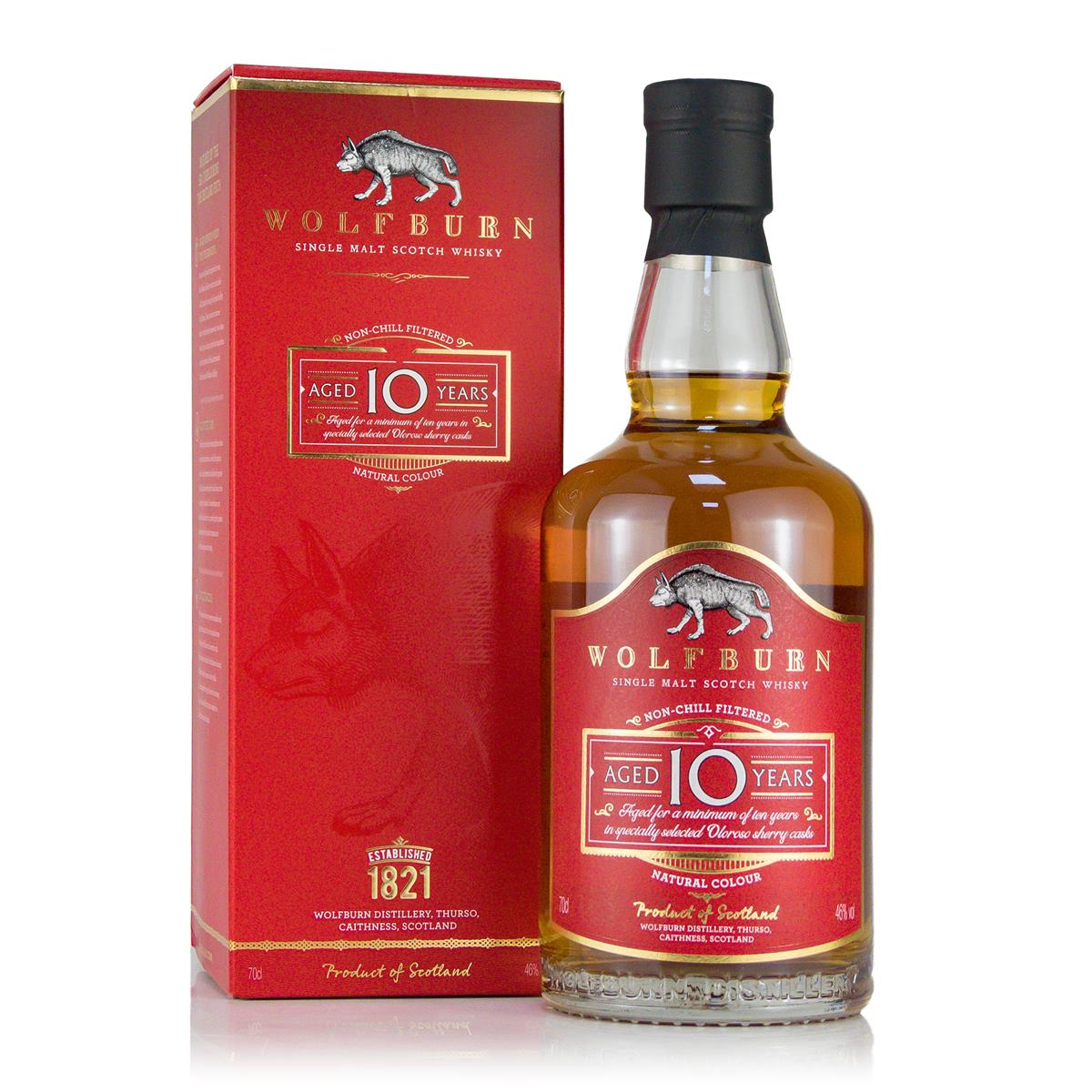 Wolfburn 10 Jahre Sherry Casks 0,7 Liter 46%vol. Wolfburn 10 Jahre Sherry Casks 0,7 Liter 46%vol.