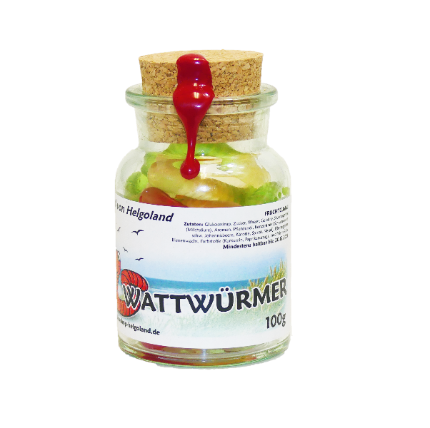 Helgoländer fruit gum lugworms 100g Helgoländer fruit gum lugworms 100g