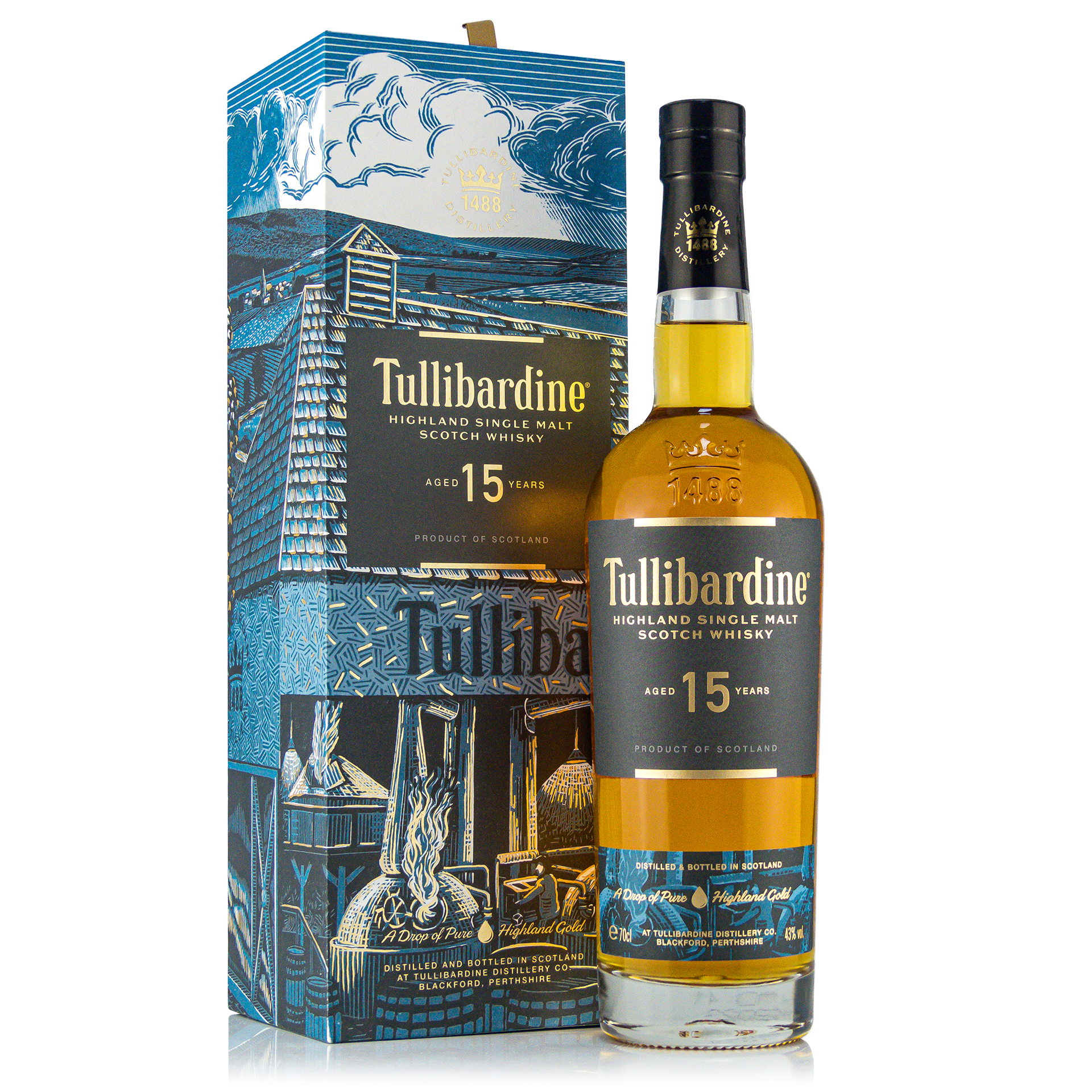 Tullibardine 15 Years 43%vol. 0.7 Liter