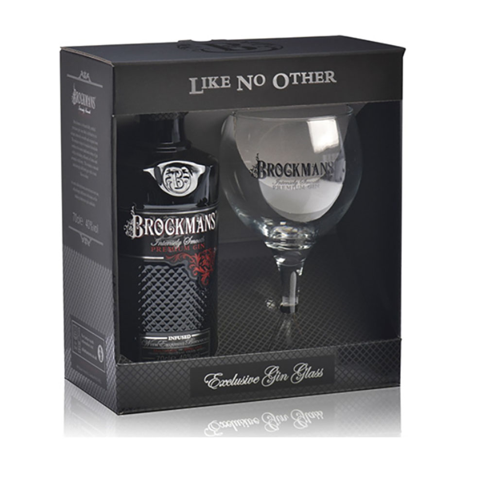 Brockmans Intensly Smooth Set mit Glas 40%vol. 0,7 Liter
