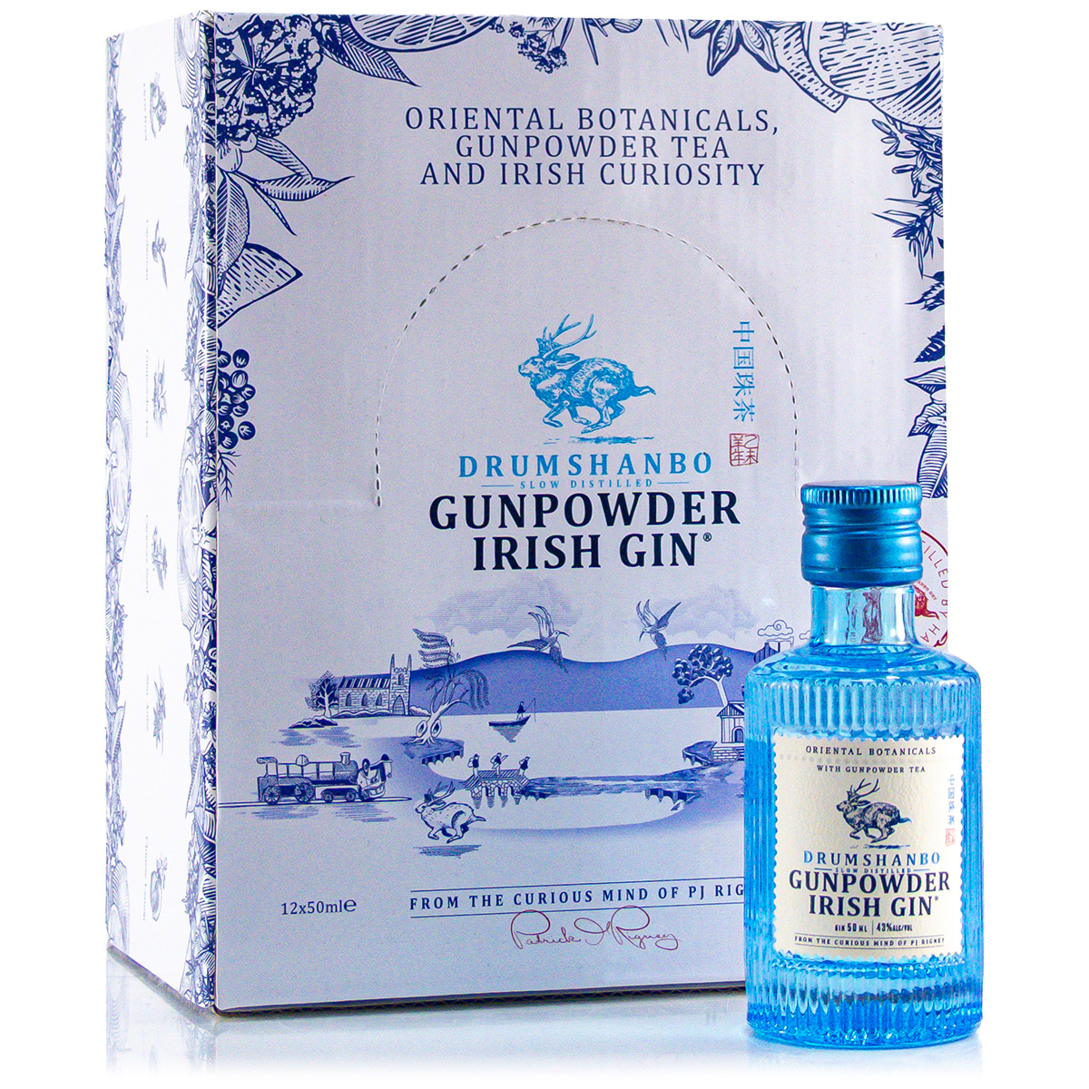Drumshanbo Gunpowder Irish Gin 24 Flaschen je 0,05 Liter in Box 43%vol.