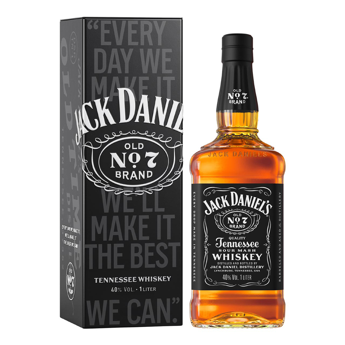 Jack Daniels 40%vol. 1 Liter + GB