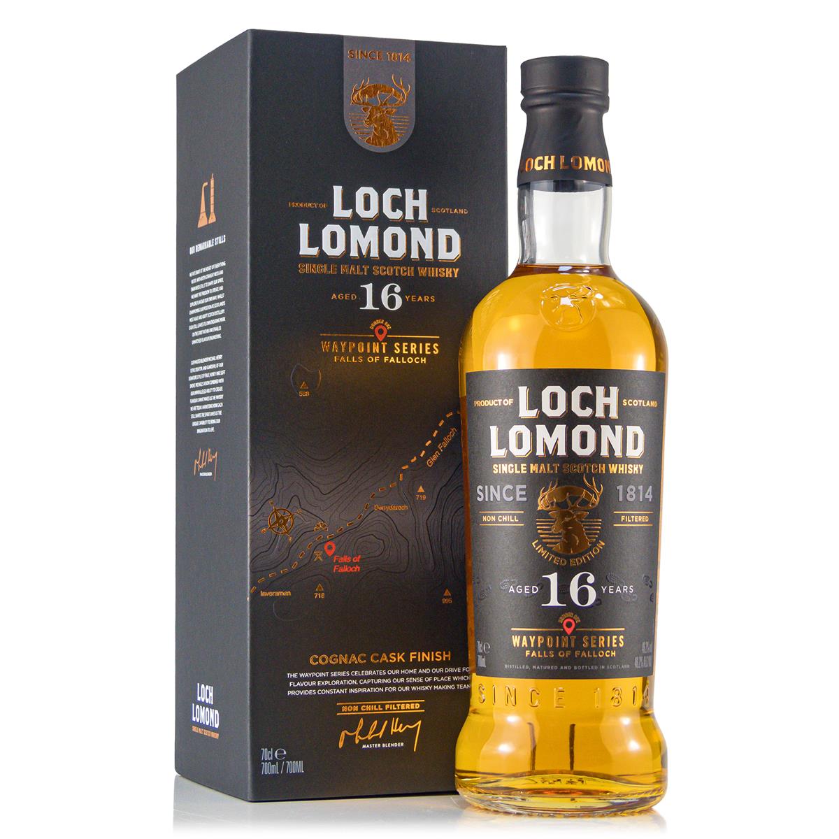 Loch Lomond Falls of Falloch Waypoint 16 Years 46,2%vol. 0,7 Liter Loch Lomond Falls of Falloch Waypoint 16 Years 46,2%vol. 0,7 Liter