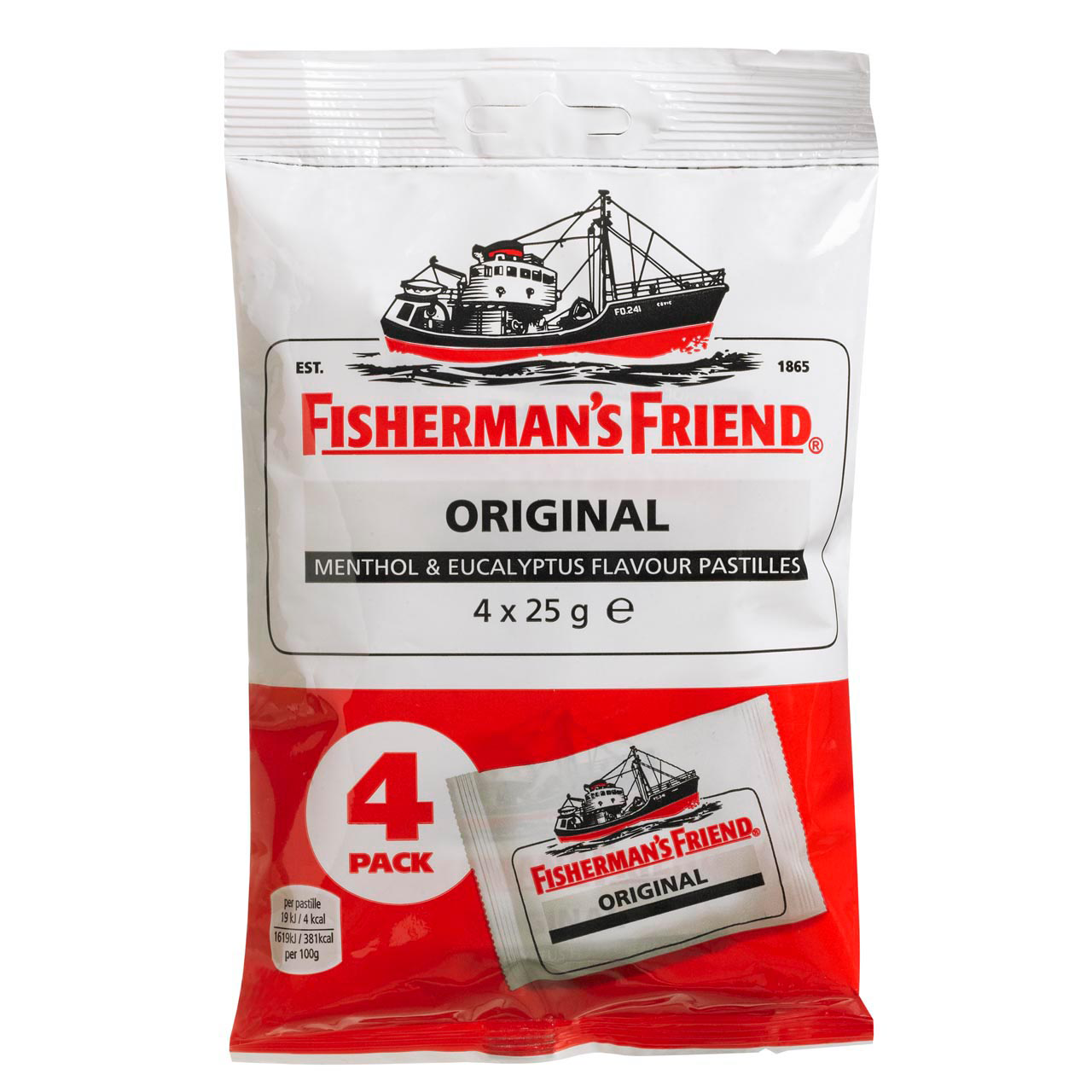 Fisherman's Friend "Original Extra Strong" 4x25g Fisherman's Friend "Original Extra Strong" 4x25g