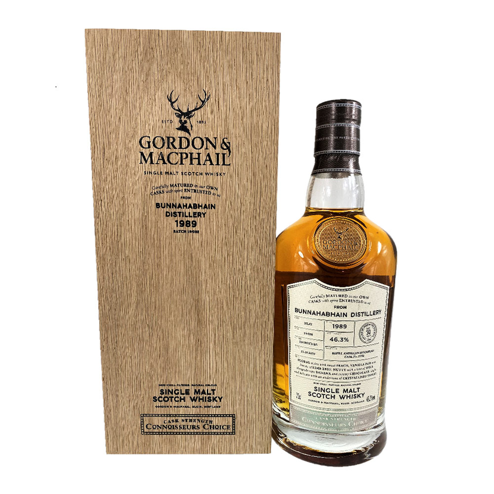 Bunnahabhain 30 Years 1989 Gordon & MacPhail 46,3%vol. 0,7 Liter Bunnahabhain 30 Years 1989 Gordon & MacPhail 46,3%vol. 0,7 Liter