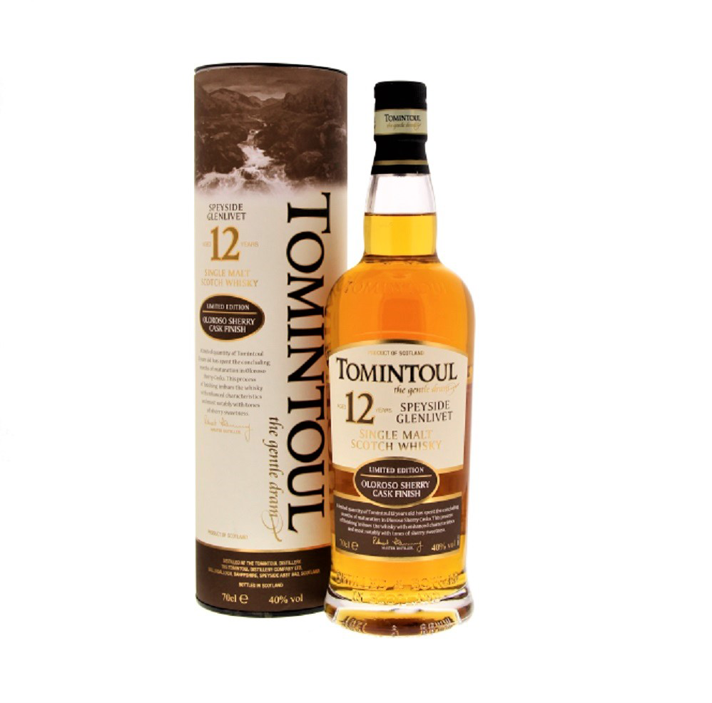 Tomintoul 12 Jahre Oloroso Finish 0,7 Liter 40%vol. Tomintoul 12 Jahre Oloroso Finish 0,7 Liter 40%vol.