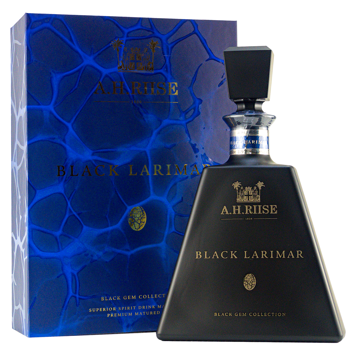 A.H. Riise Black Larimar The Black Gem Collection 45.2%vol. 0,7Liter