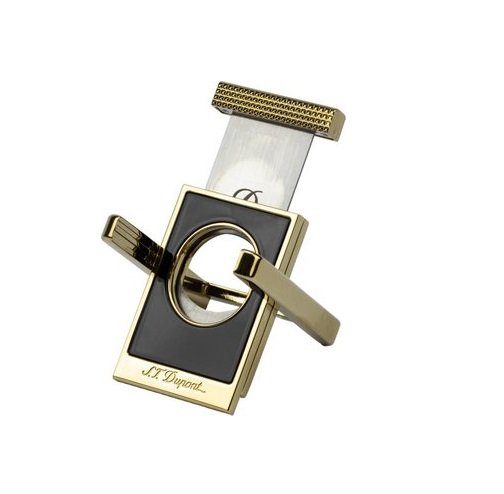 S.T. Dupont cigar cutter "Stand" black/gold 23mm cut S.T. Dupont cigar cutter "Stand" black/gold 23mm cut
