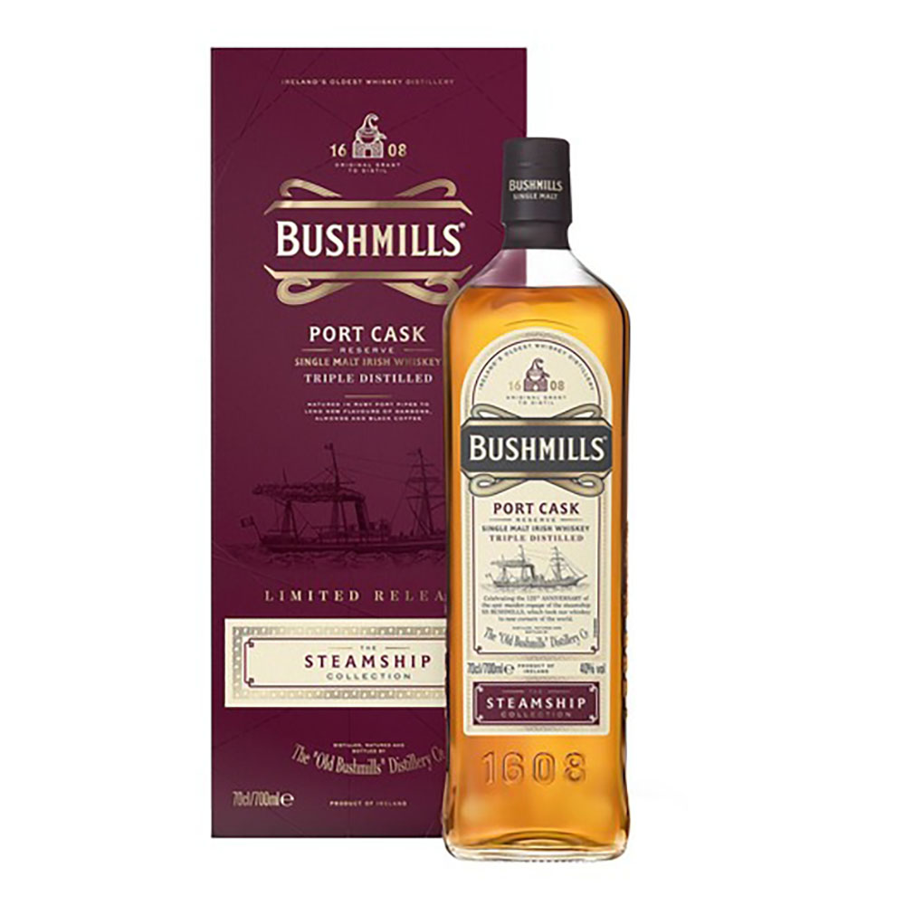 Bushmills Steamship Port Cask 0.7 liters 40% vol. Bushmills Steamship Port Cask 0.7 liters 40% vol.
