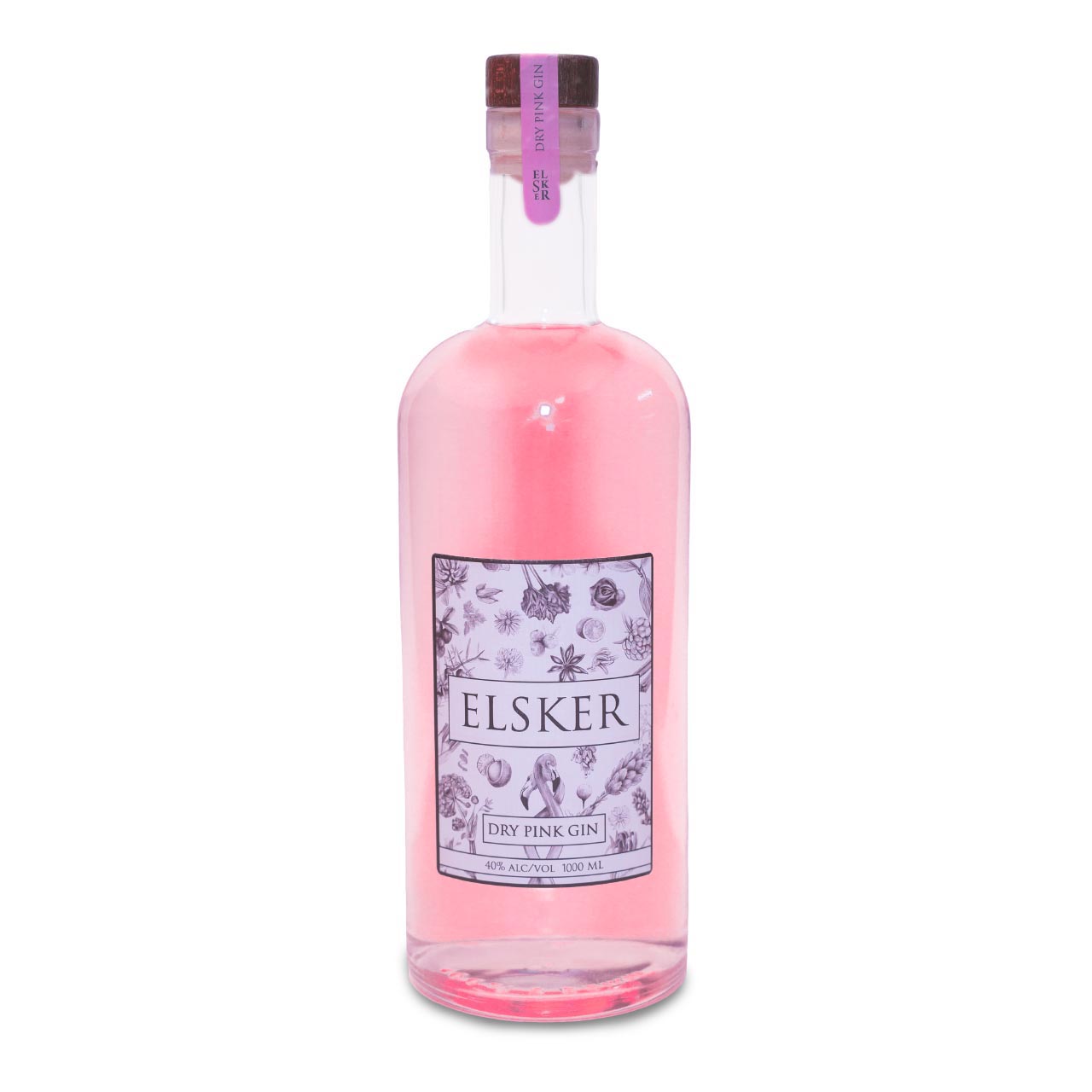 Elsker Dry Pink Gin 1 Liter 40%vol.