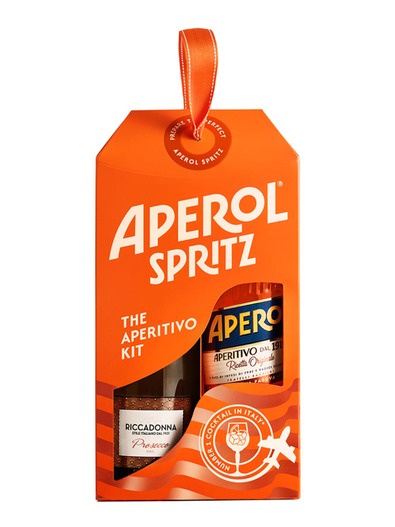 Aperol 11%vol. 1 Liter + Prosecco Riccadonna 11%vol. 0,75 Liter